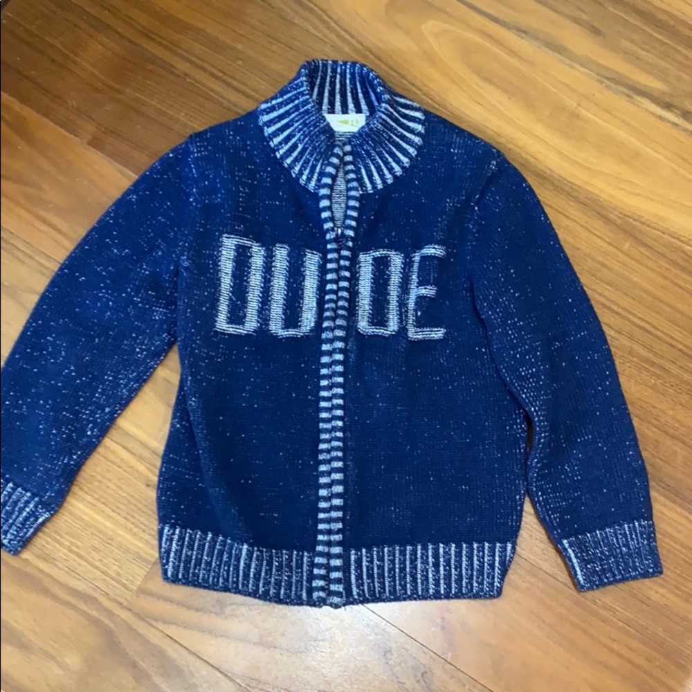 Crazy 8 zip DUDE cardigan 5T